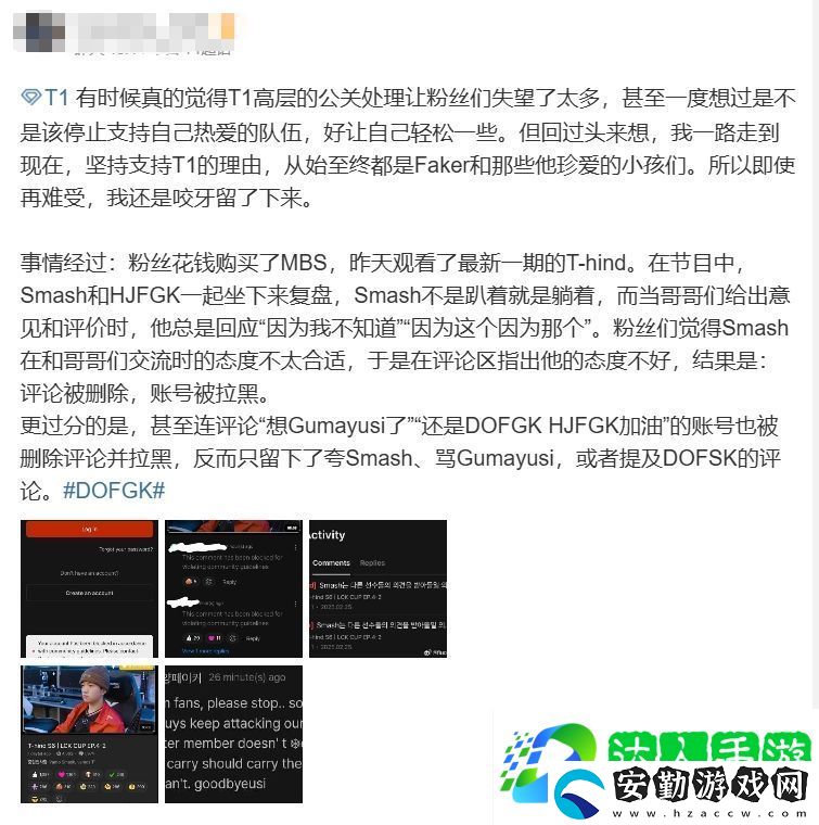 T1粉絲怒斥Smash復盤態(tài)度不端正