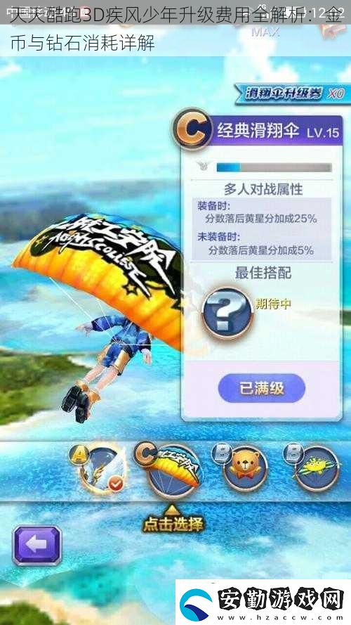 天天酷跑3D疾風(fēng)少年升級費用全解析