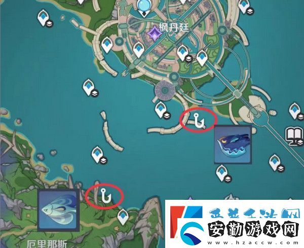 原神灰河渡手釣魚(yú)地點(diǎn)分布圖
