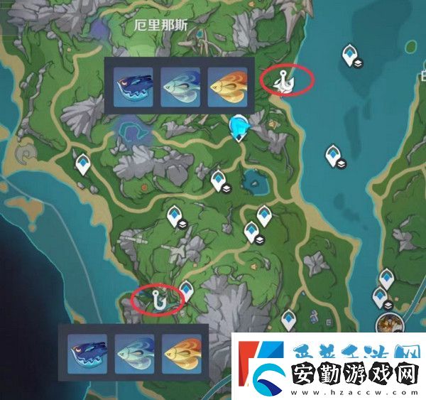 原神灰河渡手釣魚(yú)地點(diǎn)分布圖