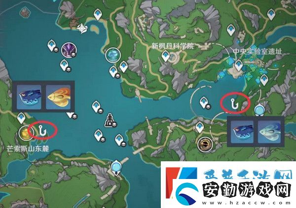 原神灰河渡手釣魚(yú)地點(diǎn)分布圖