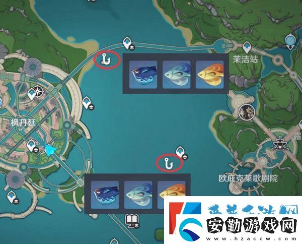 原神灰河渡手釣魚(yú)地點(diǎn)分布圖