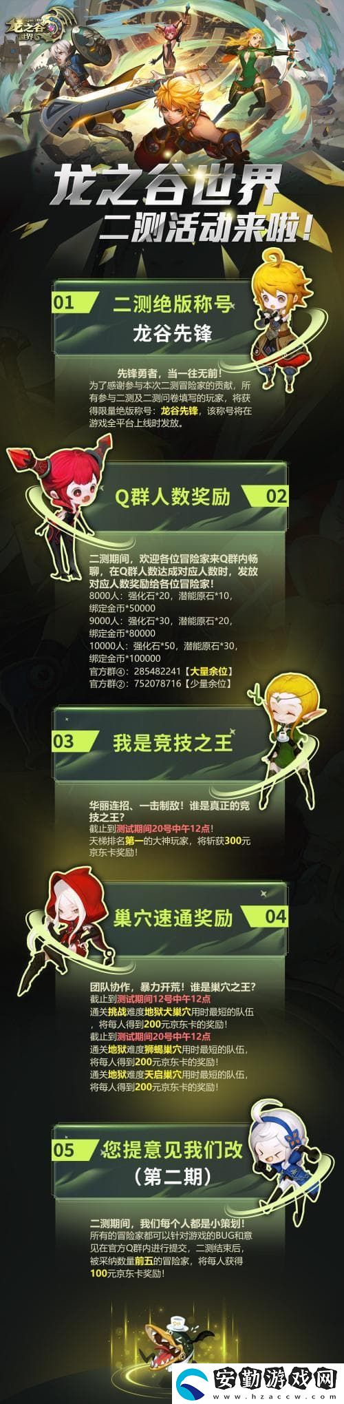 冒險家集結(jié)！龍之谷世界先鋒二測明日開啟